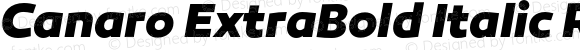 Canaro ExtraBold Italic Regular