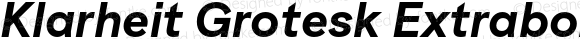 Klarheit Grotesk Extrabold Italic