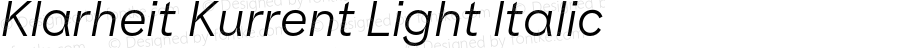 Klarheit Kurrent Light Italic