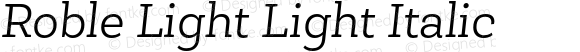 Roble Light Light Italic