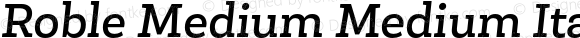 Roble Medium Medium Italic