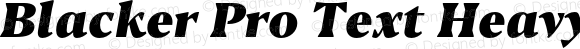 Blacker Pro Text Heavy Italic