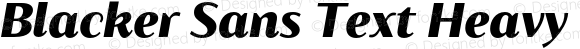 Blacker Sans Text Heavy Italic