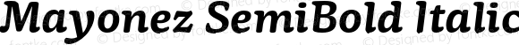Mayonez SemiBold Italic