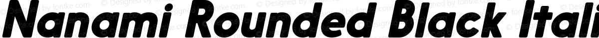 Nanami Rounded Black Italic