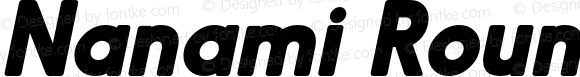 Nanami Rounded Black Italic