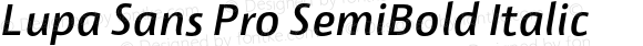 Lupa Sans Pro SemiBold Italic
