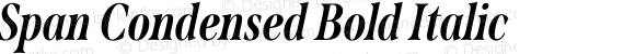 Span Condensed Bold Italic