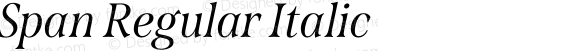 Span Regular Italic