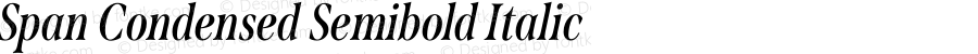 Span Condensed Semibold Italic