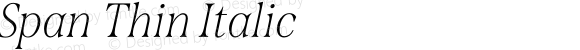 Span Thin Italic