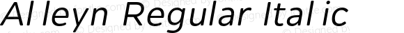Alleyn Regular Italic