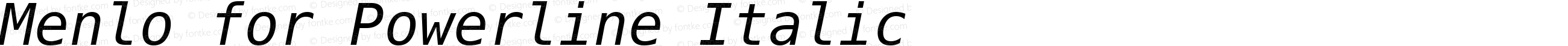 Menlo Italic for Powerline