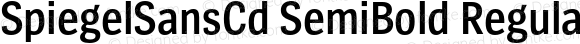 SpiegelSansCd SemiBold Regular