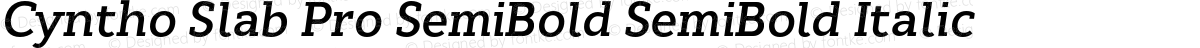 Cyntho Slab Pro SemiBold SemiBold Italic