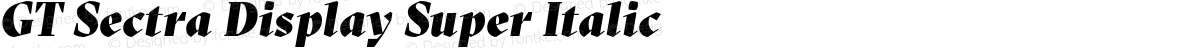 GT Sectra Display Super Italic