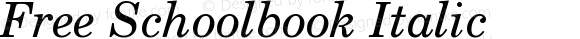 Free Schoolbook Italic