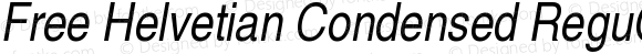 Free Helvetian Condensed Oblique