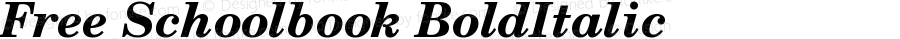 Free Schoolbook Bold Italic