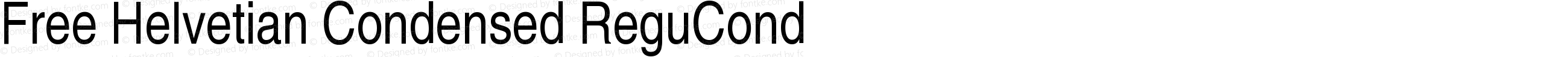 Free Helvetian Condensed ReguCond