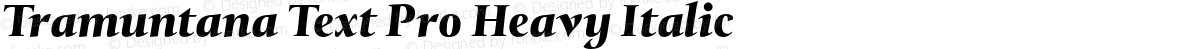 Tramuntana Text Pro Heavy Italic