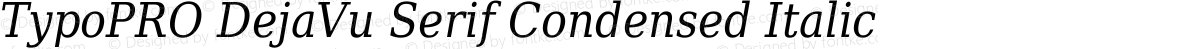 TypoPRO DejaVu Serif Condensed Italic