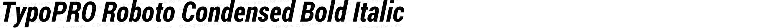 TypoPRO Roboto Condensed Bold Italic