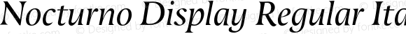 Nocturno Display Regular Italic