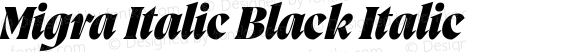 Migra Italic Black Italic