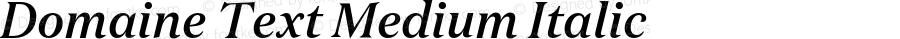 Domaine Text Medium Italic