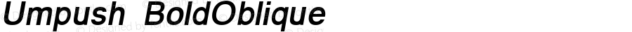 Umpush Bold Oblique