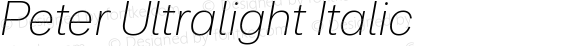 Peter Ultralight Italic