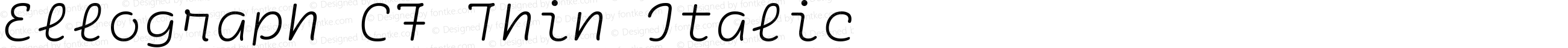 Ellograph CF Thin Italic