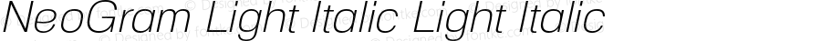 NeoGram-LightItalic