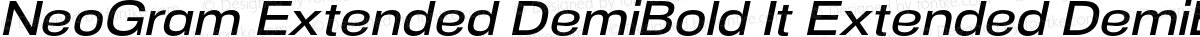 NeoGram Extended DemiBold It Extended DemiBold Italic