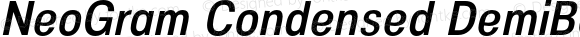 NeoGram Condensed DemiBold It Condensed DemiBold Italic