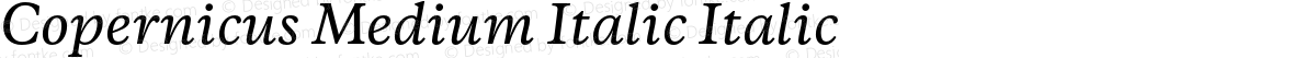Copernicus Medium Italic Italic