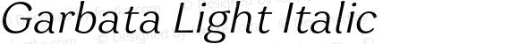 Garbata Light Italic