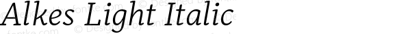 Alkes Light Italic