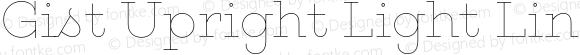 Gist Upright Light Line Version 1.000