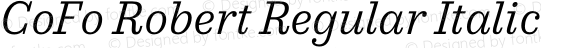 CoFo Robert Regular Italic