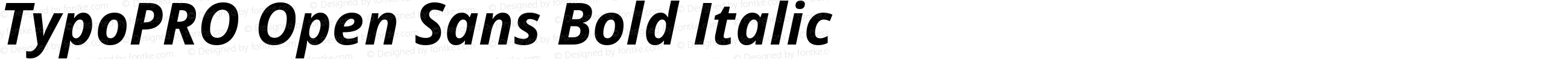 TypoPRO Open Sans Bold Italic