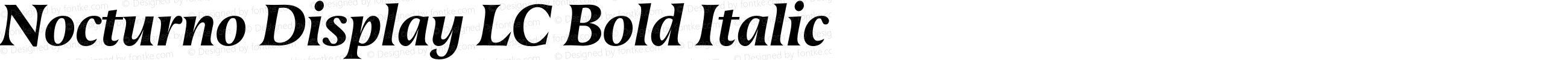 Nocturno Display LC Bold Italic