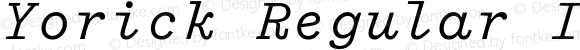 Yorick Regular Italic
