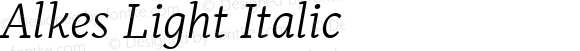 Alkes Light Italic