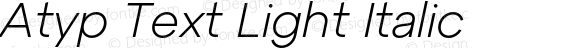 Atyp Text Light Italic