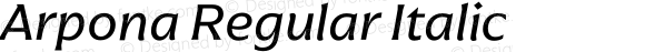Arpona Regular Italic