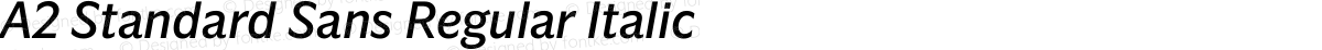 A2 Standard Sans Regular Italic