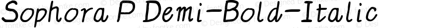 Sophora P Demi-Bold Italic