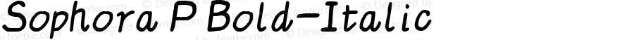 Sophora P Bold Italic